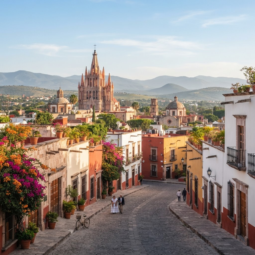 Paisaje luminoso que reúne arquitectura, cultura y naturaleza de México